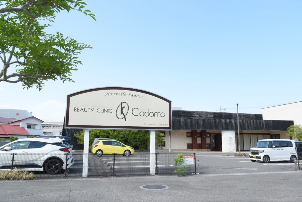 La pilates宮崎店の駐車場の様子